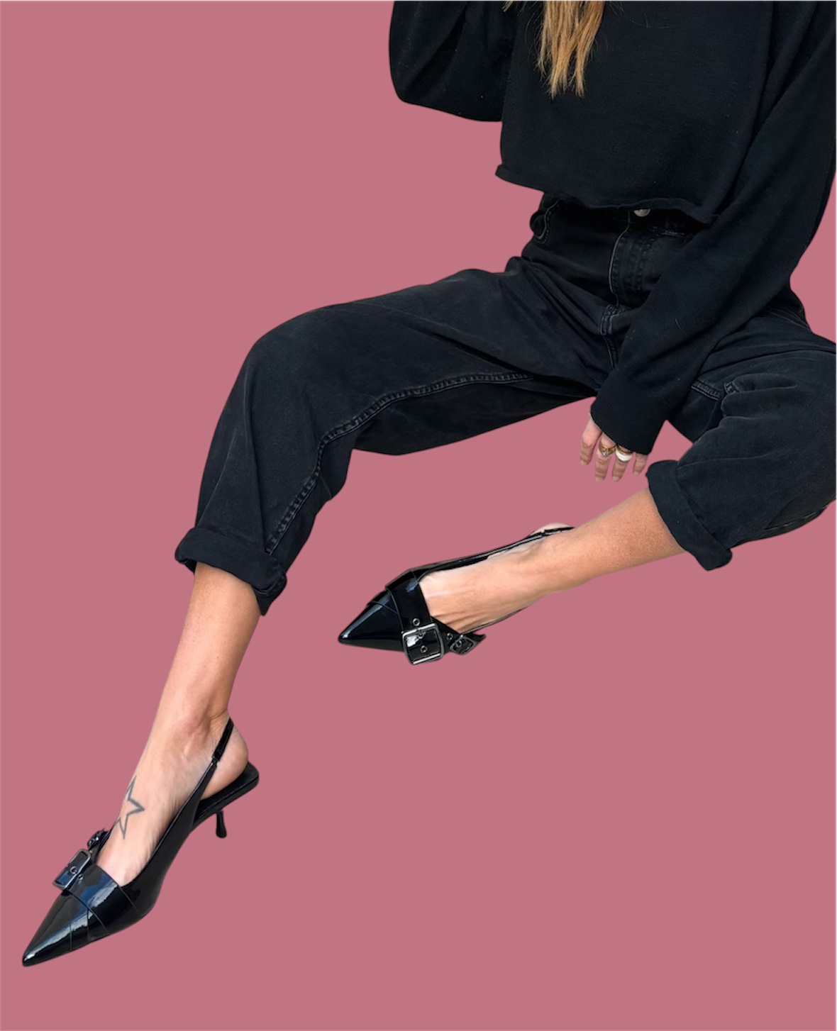Slingback in naplack lucida
