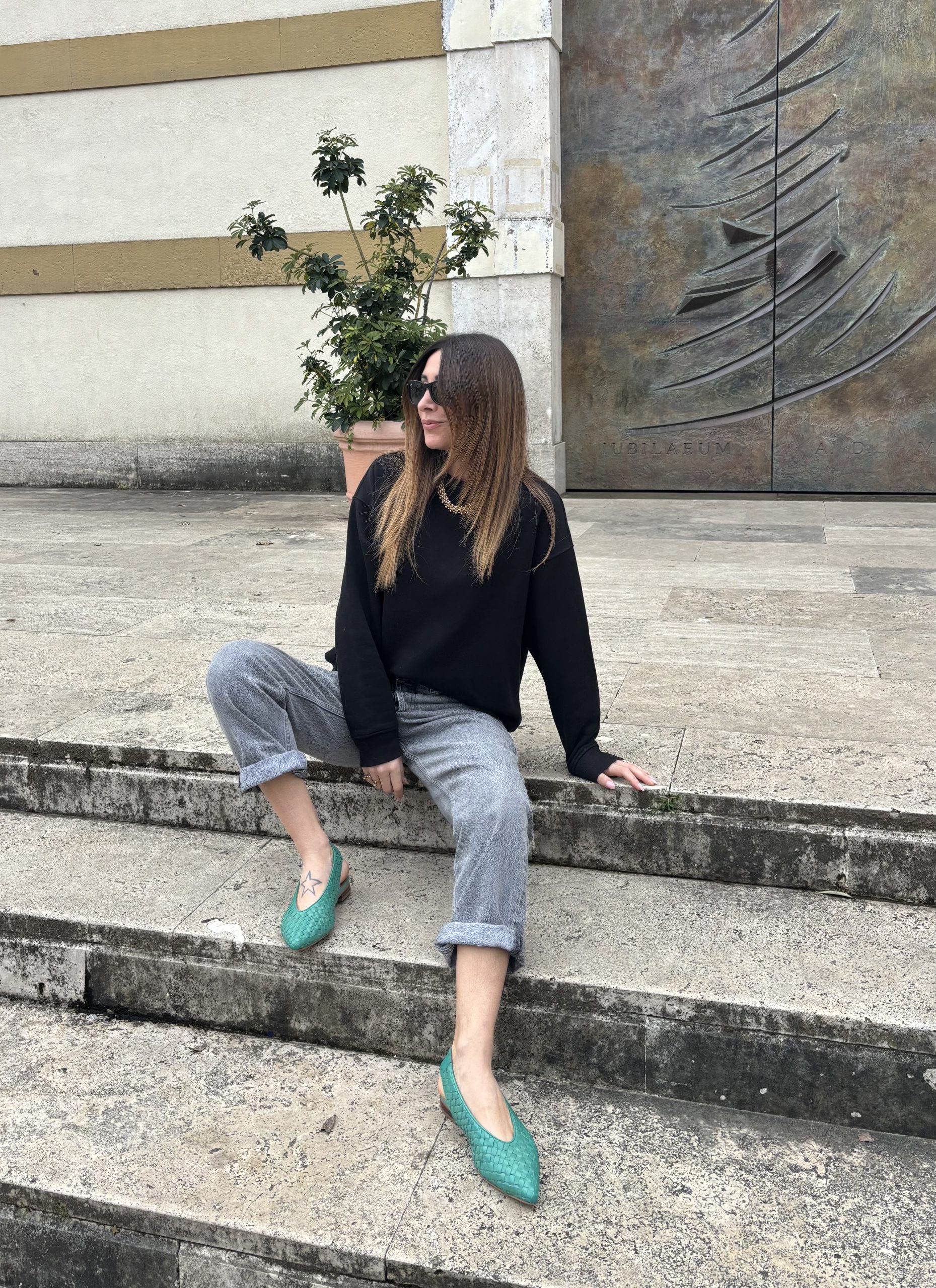 Ballerina in nappa intrecciata - immagine 5